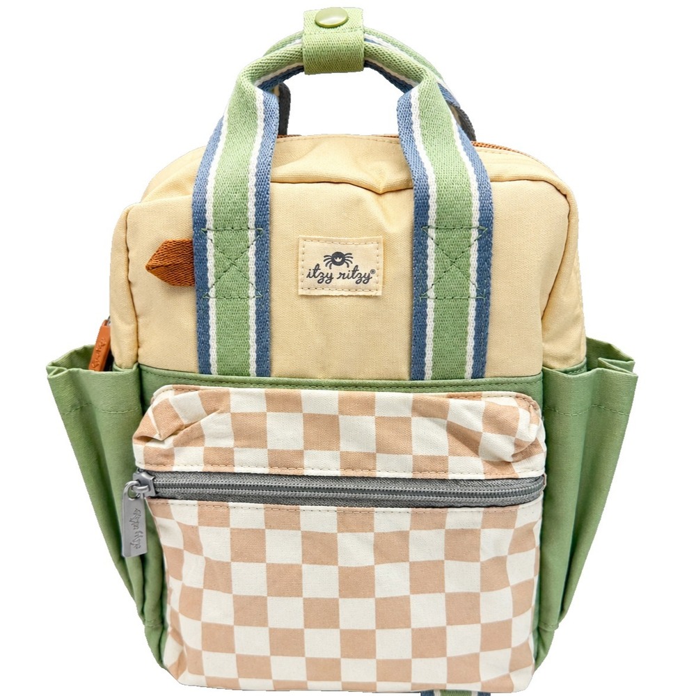 Itzy Ritzy Toddler Checkered Backpack, Lunch Box Bundle Daycare Jr Size - Picture 7 of 11